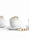 Emfasi Set of Cups Coffee Porcelain White 100ml 6pcs