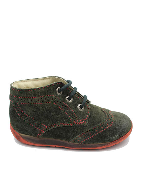 Kids Boots with Laces Green
