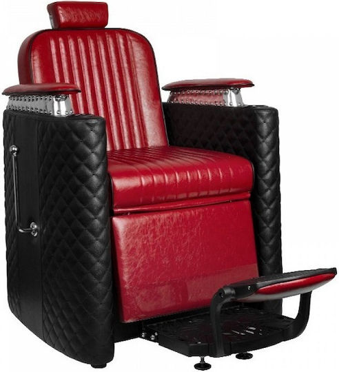 Gabbiano Barber Chair with Adjustable Height Red