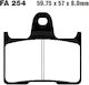 Pads Fa254 Adige P218 Asx Organic Cb1300 02 Gtr1400 Zzr1400 Bandit 650 Gsxr1000 05 Pcs