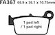 Brake Pads Fa367 Adige P205 Asx Organic Kx450f Rmz250/450 Yz125/250 Wrf450 Yz450f Rear