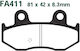Pads Fa411 Adige P63 Acx Sintered Gold Burgman 250/400 98-03 Rear/xl250 84-88