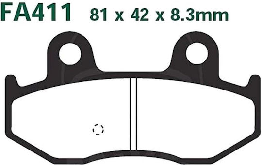 Pads Fa411 Adige P63 Acx Sintered Gold Burgman 250/400 98-03 Rear/xl250 84-88
