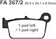 Brake Pads Fa367/2 Adige P237 Acx Sintered Gold Beta Rr50/125 Urban 125/200 Etc Rear