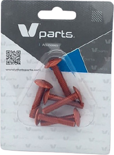 Orange Screw 6x30mm Flat Head 6pcs/Set Vicma