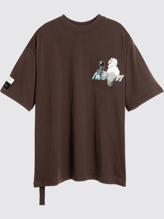Mod Wave Movement T-shirt Καφέ