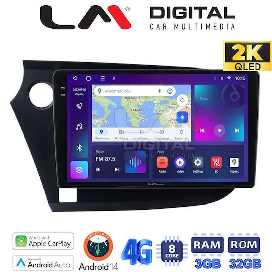 LM Digital Auto-Audiosystem für Honda Einblick 2009>2014 (Bluetooth/USB/WiFi/GPS/Apple-Carplay/Android-Auto)