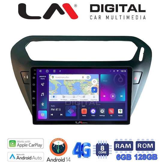 LM Digital Car Audio System for Peugeot 301 Citroen C-Elysee 2012+ (Bluetooth/USB/WiFi/GPS/Apple-Carplay/Android-Auto)