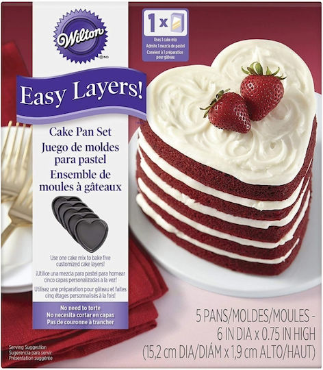 Wilton Formă de Patiserie pentru Chec Rotund 5x5buc 5buc