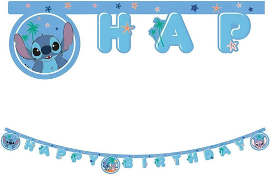 Garland Happy Birthday Stitch 200cm 96912 Bal-96912-stitch