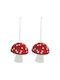 Ornament suspendat Ciupercă Multicolor 8x9buc