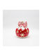 Decorative bow Christmas Cookie Jar Ceramic Red L17.5xW16cm.