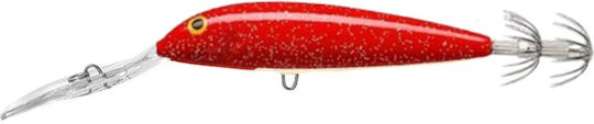 Καλαμαριέρες Συρτής Rapala Deep Squid Lure Frhf Red Hologram Flake