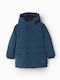 Kids' Parka Long with Hood Dark Blue