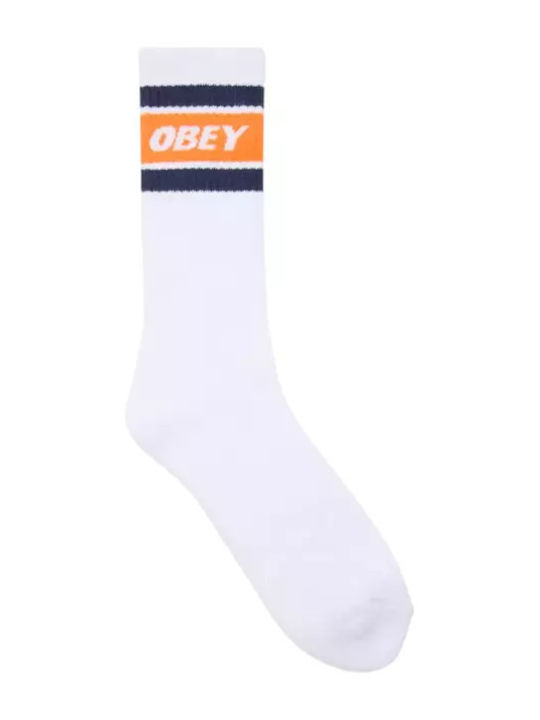 Obey Cooper Ii Socks White/orange