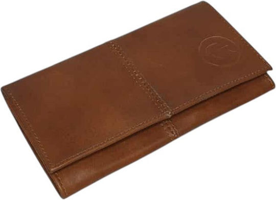 Gk Shoes Gk Shoes Künstliches Leder Tabaktasche Braun mit Magnetverschluss 15x8cm