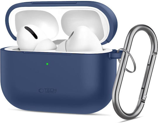 Tech-Protect Silicone Hook Hülle Silikon mit Haken in Blau Farbe für Apple AirPods Pro 3