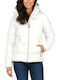 Cobas Kurz Damen Puffer Jacke für Winter Ecru