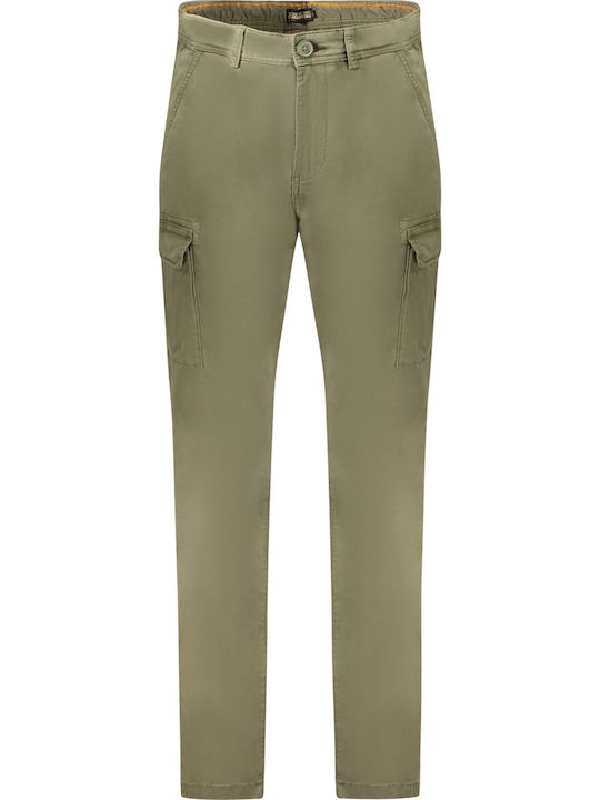 Napapijri Trousers Elastic in Regular Fit Green