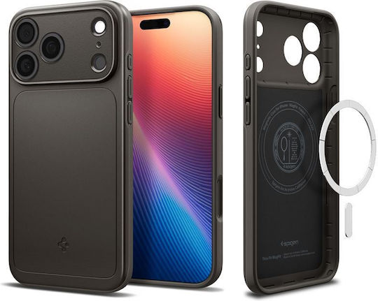 Spigen Thin Fit MagSafe Back Cover Plastic / Silicone 1.55mm Gunmetal (iPhone 17 Pro Max)