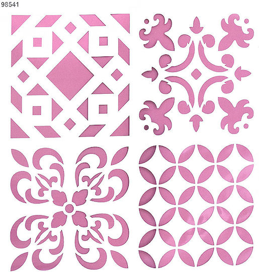 Stencil Διακόσμηση Τοίχου Marmorino Tools Stencil Art 98541