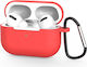 Techsuit Case Silicone in Red color for Apple AirPods Pro 3
