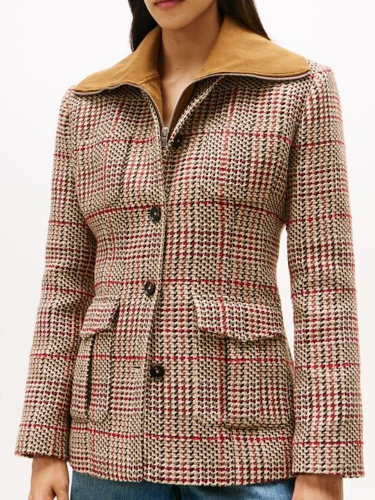 Tommy Hilfiger Damen Blazer Red/grey Check