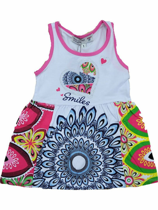 Girls Dress Sleeveless Set of 2 with Accessories Multicolored
