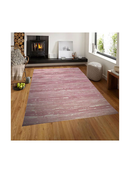 SpitiBazaar Covor Rectangular Pink - Ecru
