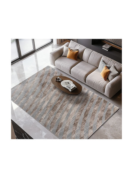 Beauty Home Wohnzimmer Teppich 200x290cm Beige, Grau