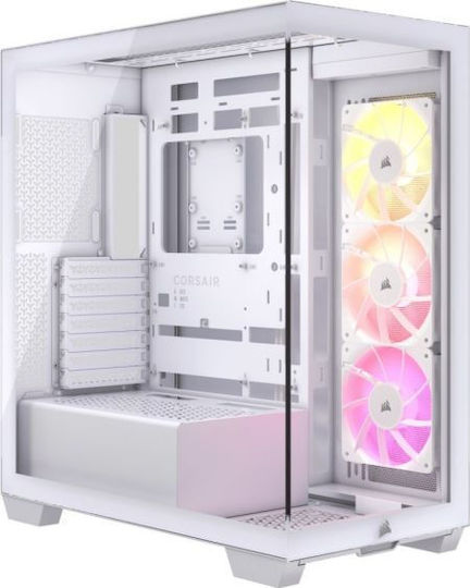 Corsair 3500X RS-R ARGB Gaming Midi Tower Computer Case with Side Window White