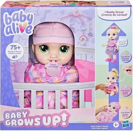 Hasbro Baby Alive Σετ με Μωρό Κούκλα Baby Grows Up Lala για 3+ Ετών 14 εκ.