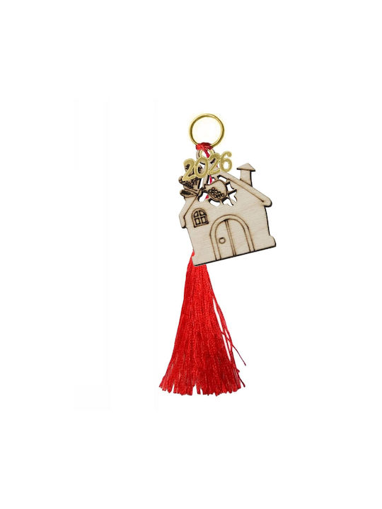 Tatu Moyo Handmade Hanging Lucky Charm Home Red made of Wood 2026 14cm 1pcs