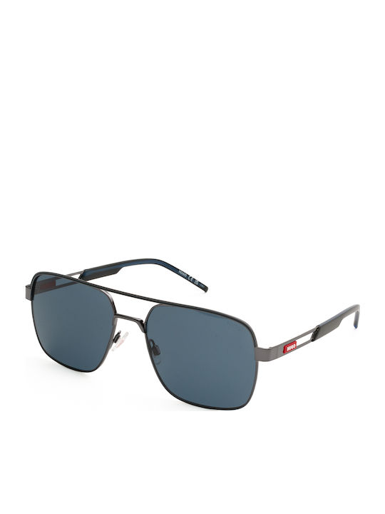 Boss Men's Sunglasses with Gray Metal Frame and...