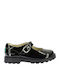 Kids Patent Leather Ballerinas with Adjustable Metal Clasp Black