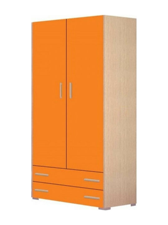 Δίφυλλη Ντουλάπα Πορτοκαλί 85x50x180cm Δίφυλλη Ντουλάπα Πορτοκαλί 85x50x180cm