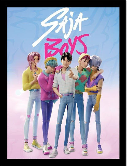 K-pop Demon Hunters Saja Boys "soda Pop" Афиша Рамка 31x41см