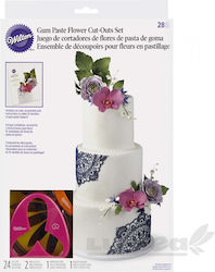 Set of Different Flower Cookie Cutters 28 Pieces Wilton