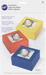 Set Red Yellow Blue Cupcake Liners 3 Pcs Wilton