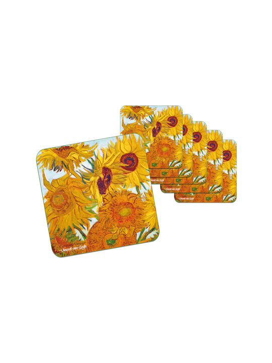 Carmani Van Gogh Untersetzer aus Kork 10,5x10,5cm 6 Stück
