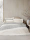 Nima Bettbezug-Set Baumwolle Einzelbett mit Kissenbezug 160x240 Lido Beige