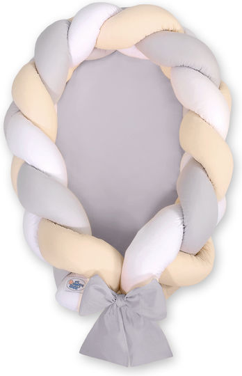 My Sweet Baby Βρεφικό Μαξιλάρι Φωλιά White, Gray, Beige