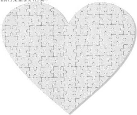 Puzzle Print Frame Heart Shape Size 20 X 20 76 Pieces