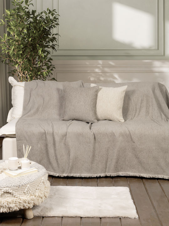 Nima Four-Seater Sofa Throw Abrigo 180x350cm Cigar Brown 35985