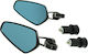 Motorcycle Mirrors 2pcs Black