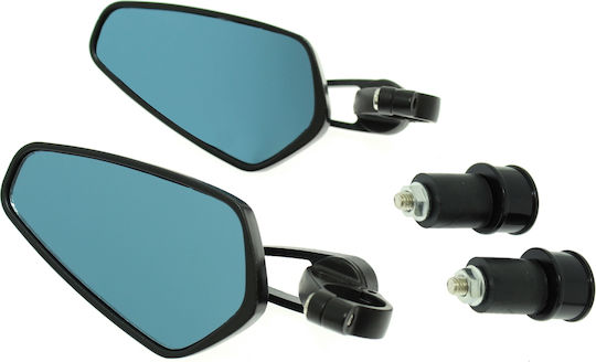 Motorcycle Mirrors 2pcs Black
