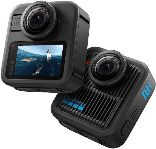 GoPro Max 2 Екшън Камера 5K Заснемане 360° Водоустойчива Стандартна с Екран (Сензорен) 1.82" и Wi-Fi Черна