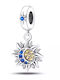 Diora Charm Φεγγάρι από Ασήμι Μπλε