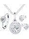 Diora Set with Necklace , Earrings & Ring from Silver