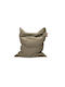 Bean Bag Chair Stool Original Canvas Recycled Taupe Grey 140x180cm